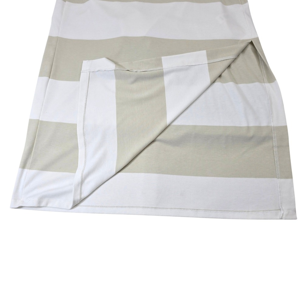Splendid Striped Maxi Dress Halter Tank Style Beige White Large Vacation - Picture 8 of 9